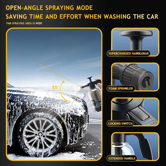 Foam Sprayer Foam Wash Car Spray Bottle High Pressure Spray Gun Manual Air Pressure Water Spray Bottle For Garden Car Wash