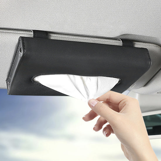 [Fashion Car Sunshade] Car Mounted Fashion Sunshade Paper Towel Box | Automobile Pull-out Carton