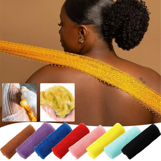 1PC African Net Bath Sponge Washcloth Reusable Long Bath Ball Net Sponge Exfoliating Net Skin Care Bathroom Accessories