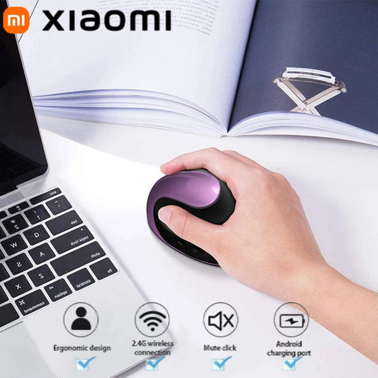 Xiaomi Hot Selling Rechargeable Vertical Mice Ergonomic Wireless Mouse 2.4G USB Receiver 1600 Adjustable DPI 6 Buttons Mouse New