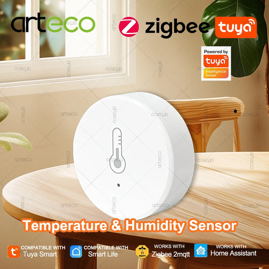 Tuya Zigbee Temperature And Humidity Sensor Intelligent Home Thermohygrometer Real-time Monitor Support Alexa Home Assistant Z2M