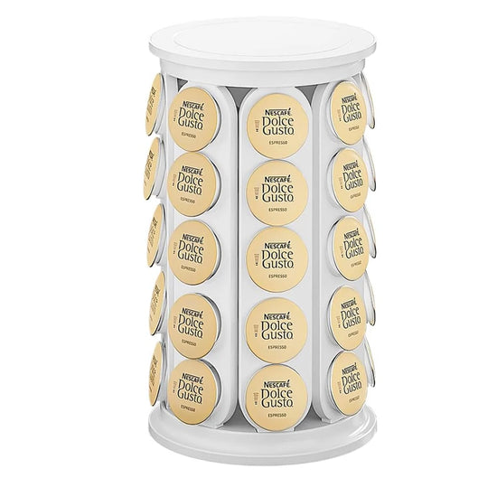 K Cups Pods Carousel Holder 360° Rotating K Cup Storage Organizer Stand Compatible with 40 Keurig Kcup Pods Coffee Pod Storage
