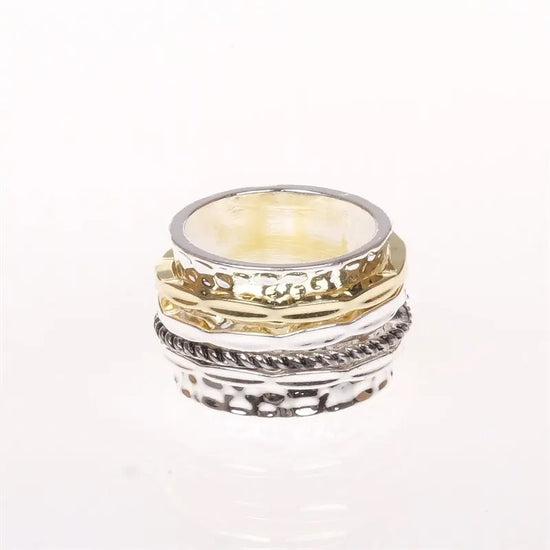 ANTIQUE DESIGN Meditation Statement Spinner Ring Jewelry