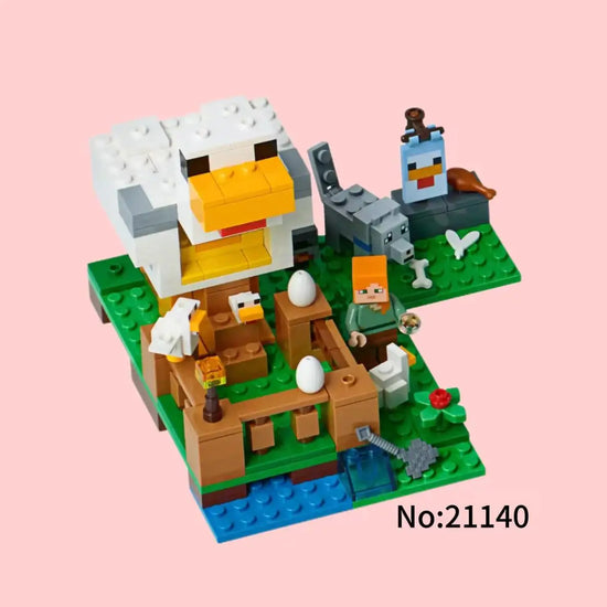 In-stock World Series 21140 Chicken Coop Cottage Building Block Set, Construction Toy, Children&
