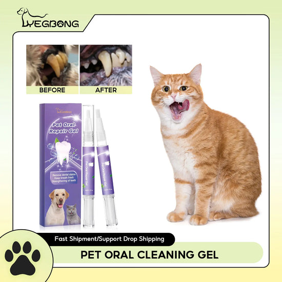 Pet Oral Repair Gel Puppy Tartar Removal Odor Eliminator Whiten Cats Dogs Teeth Stain Remover Gum Care Pet Teeth Cleaning Gel