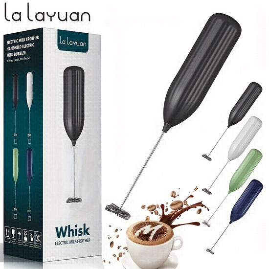 1pc, Electric Milk Frother, Compact Milk Foamer, Portable Electric Whisk, Battery-Operated (Batteries Not Included) Beverage Mixer, Handheld Mixer for Coffee, Cordless Electric Blender for Lattes, Cappuccino, Frappe, Chocolat